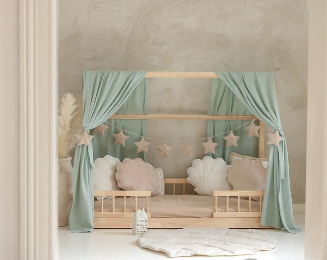 Шторы мятного цвета на заказ