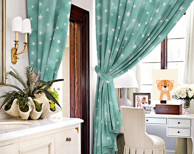 Шторы мятного цвета на заказ