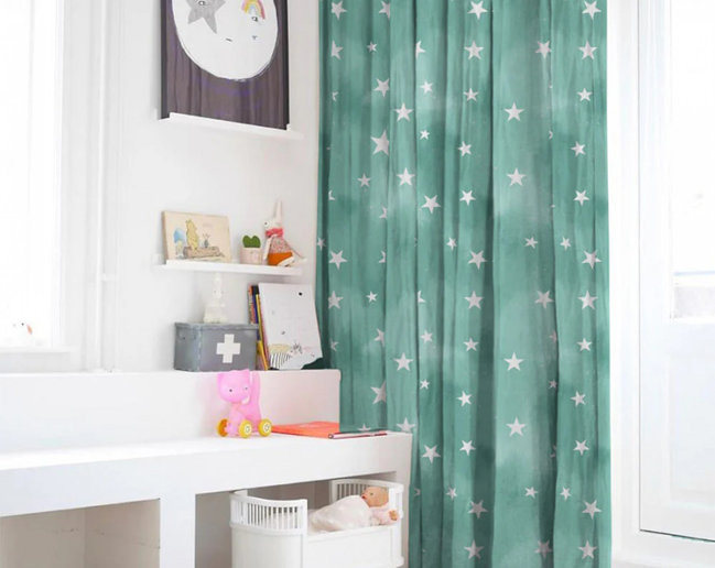 Шторы мятного цвета на заказ