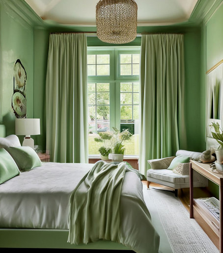 Шторы салатового цвета на заказ