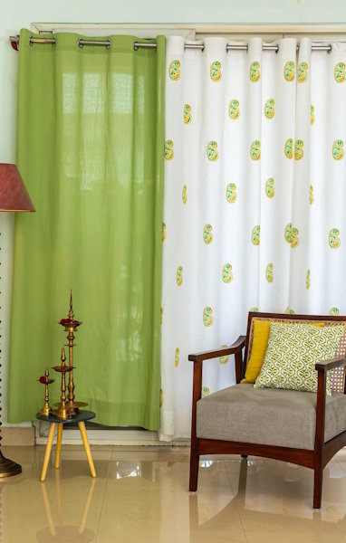 Шторы салатового цвета на заказ в Москве и области – пошив штор салатового цвета по выгодной цене от компании Belladone.