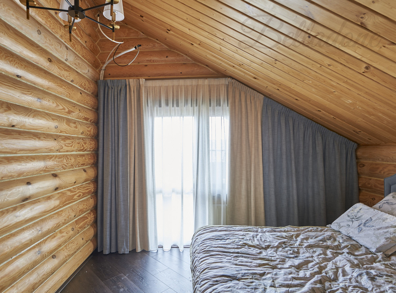 Пошив штор в дом из бревна под ключ, Арнеево