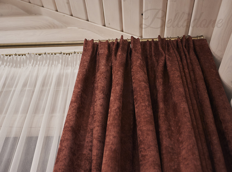 Пошив штор в дом из бревна под ключ, Арнеево