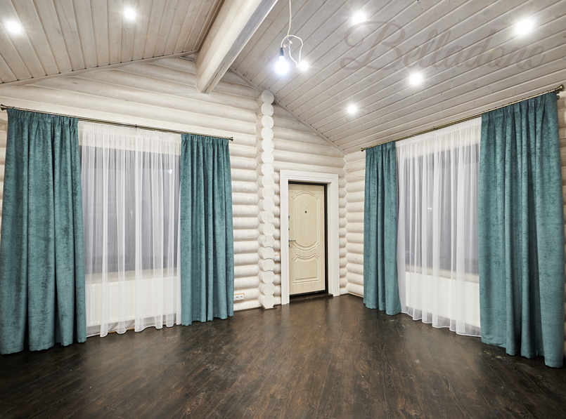 Пошив штор в дом из бревна под ключ, Арнеево