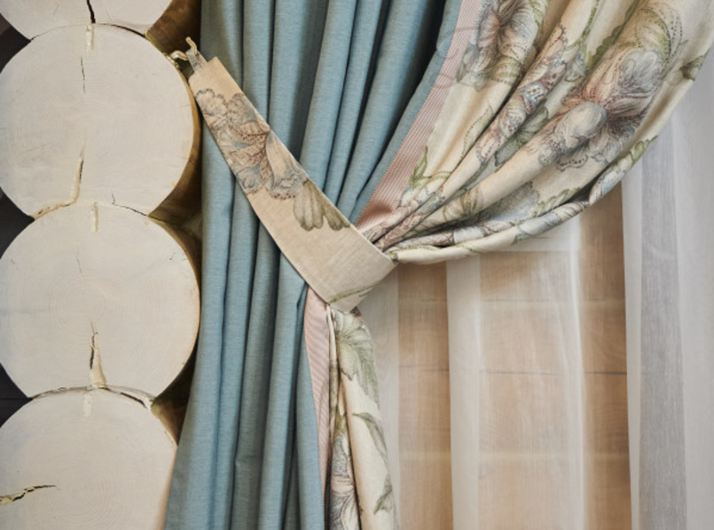 Пошив штор в дом из бревна под ключ, Арнеево