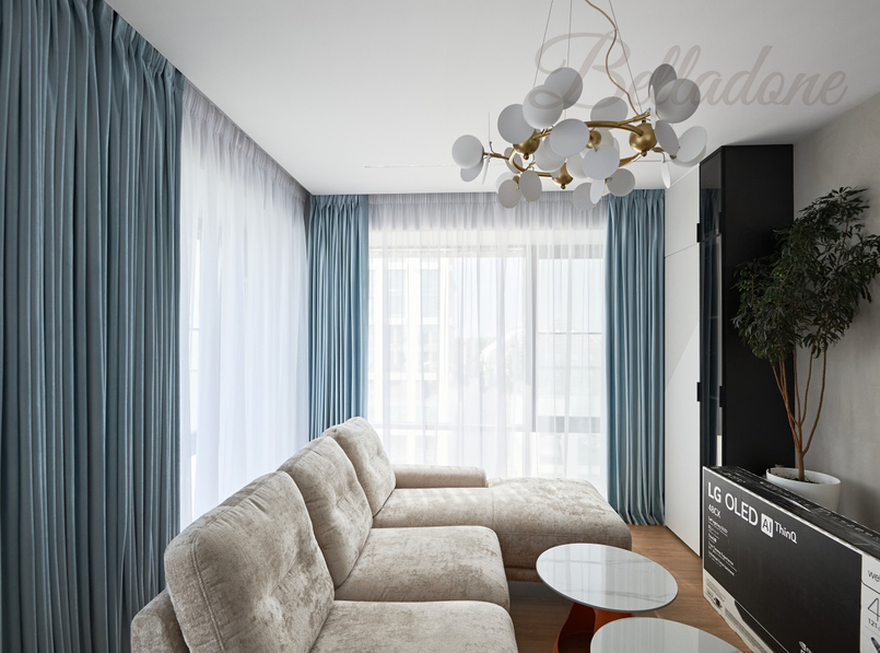 Пошив однотонных штор в квартиру на Ботанической 29а