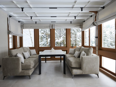 Шторы для дома: Римские шторы на лоджии, Челобитьевское шоссе