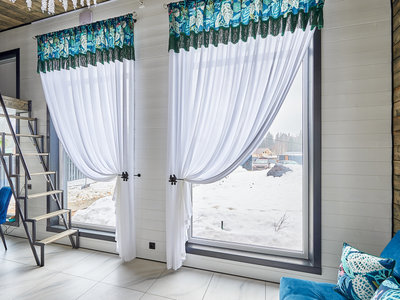 Дизайнерские шторы: Пошив штор на заказ на панорамные окна