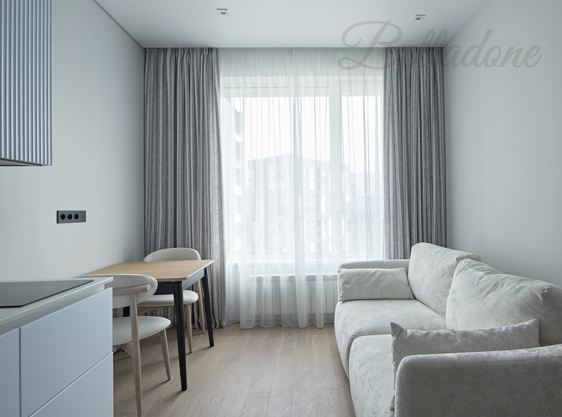 Оформление квартиры шторами и плиссе на заказ на ул. Шелихова