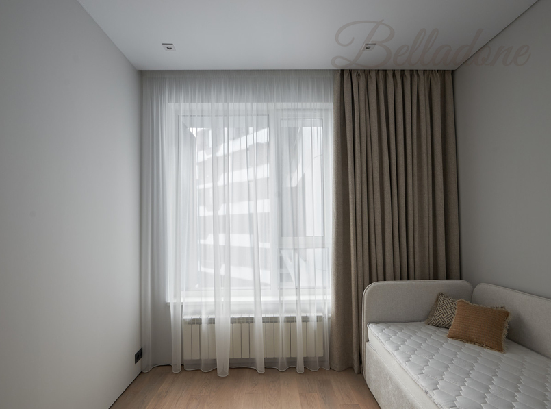 Оформление квартиры шторами и плиссе на заказ на ул. Шелихова