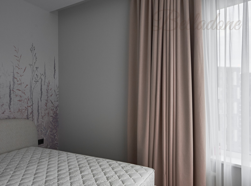 Оформление квартиры шторами и плиссе на заказ на ул. Шелихова