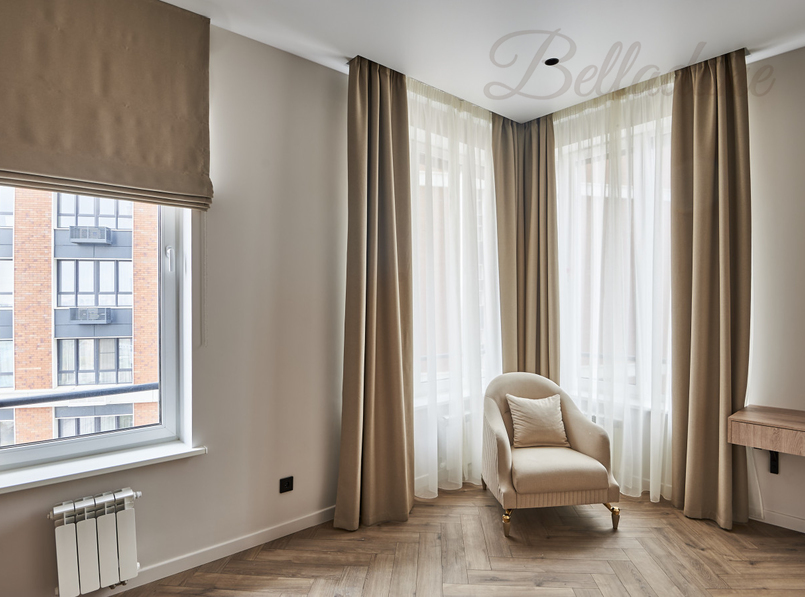 Пошив штор-блэкаут в гардеробной, ул. Шелепихинская