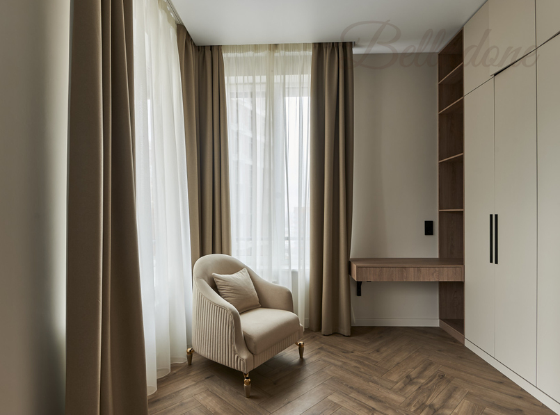 Пошив штор-блэкаут в гардеробной, ул. Шелепихинская