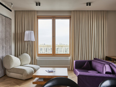 Дизайнерские шторы: Пошив однотонных штор в квартиру, ул. Винницкая