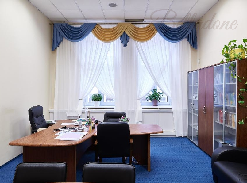 Комплексное оформление окон шторами в университете, Москва, ул. Макаренко