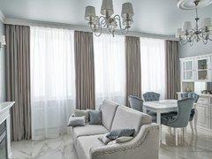 Шторы современные в гостиную на заказ. Пошив современных штор в гостиную в Москве