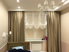 Австрийские шторы для гостиной на заказ. Пошив австрийских штор для гостиной в Москве