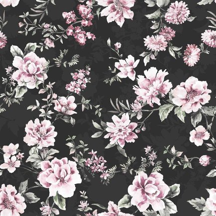 Ткань BD1026, цвет – розовый, черный