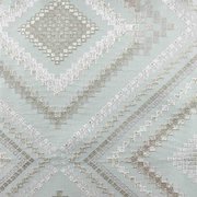 Серая портьера У1026 с геометрическим рисунком