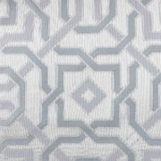 Портьера У1026 с геометрическим рисунком серого цвета