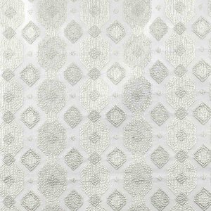 Портьера серого цвета У1026 с геометрическим рисунком