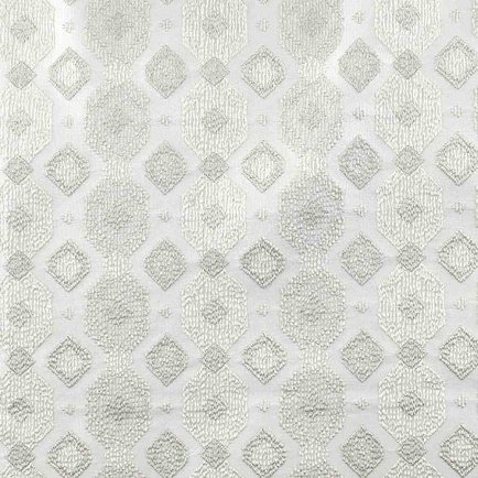 Портьера серого цвета У1026 с геометрическим рисунком