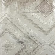 Портьера У1026 коричневого цвета с геометрическим рисунком