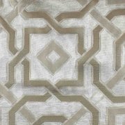 Портьера У1026 с геометрическим рисунком коричневого цвета