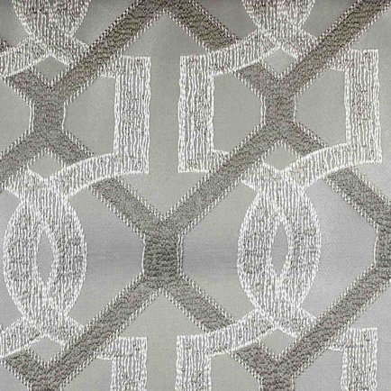 Портьера с геометрическим рисунком У1026 серого цвета