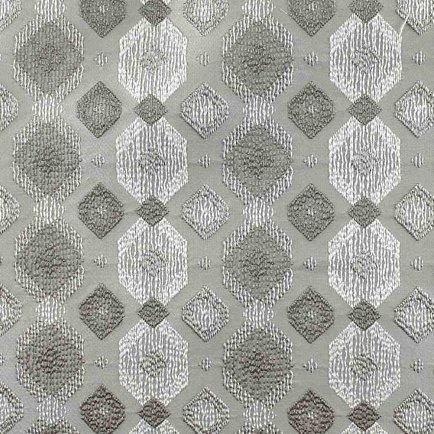 Портьера серого цвета У1026, рисунок геометрический