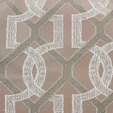 Коричневая портьера с геометрическим рисунком У1026