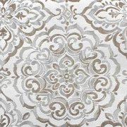 Узорчатая портьера У1026 коричневого цвета