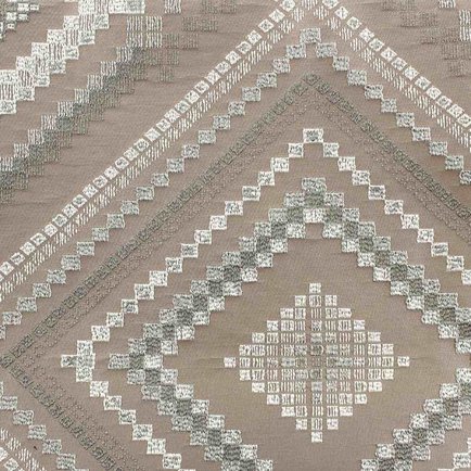 Коричневая портьера У1026 из жаккарда