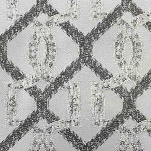 Портьера У1026 серого цвета с рисунком