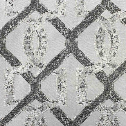 Портьера У1026 серого цвета с рисунком