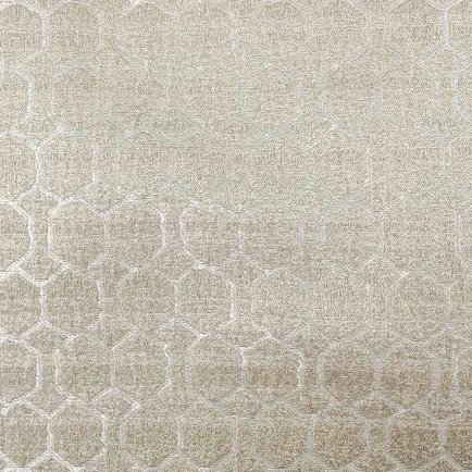 Портьера с геометрическим рисунком бежевого цвета У2021