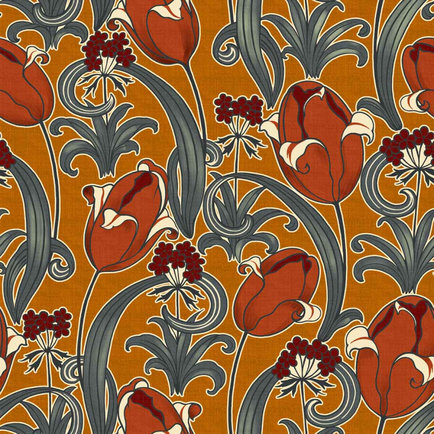 Портьерная ткань TULIP - FIRE