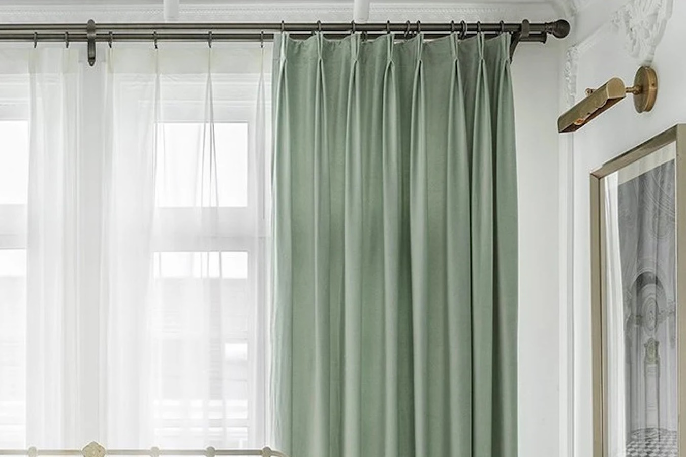 Шторы мятного цвета на заказ